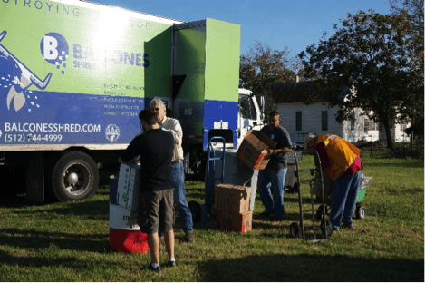 Group of men loading up a truck with boxes